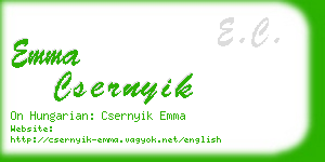 emma csernyik business card